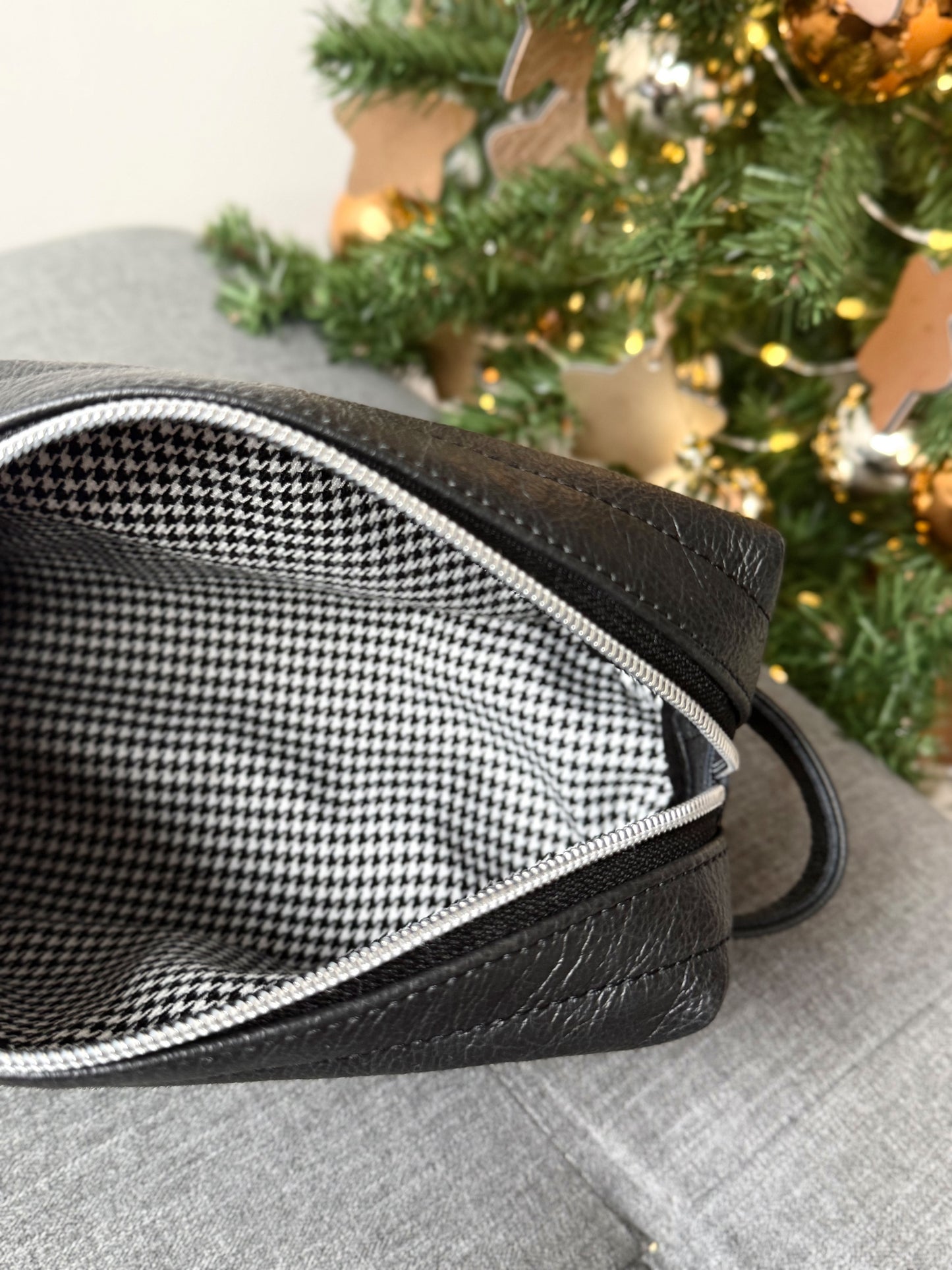 Personalized Leather Dopp Kit – Travel Toiletry & Organizer Bag (Handmade in Slovenia)