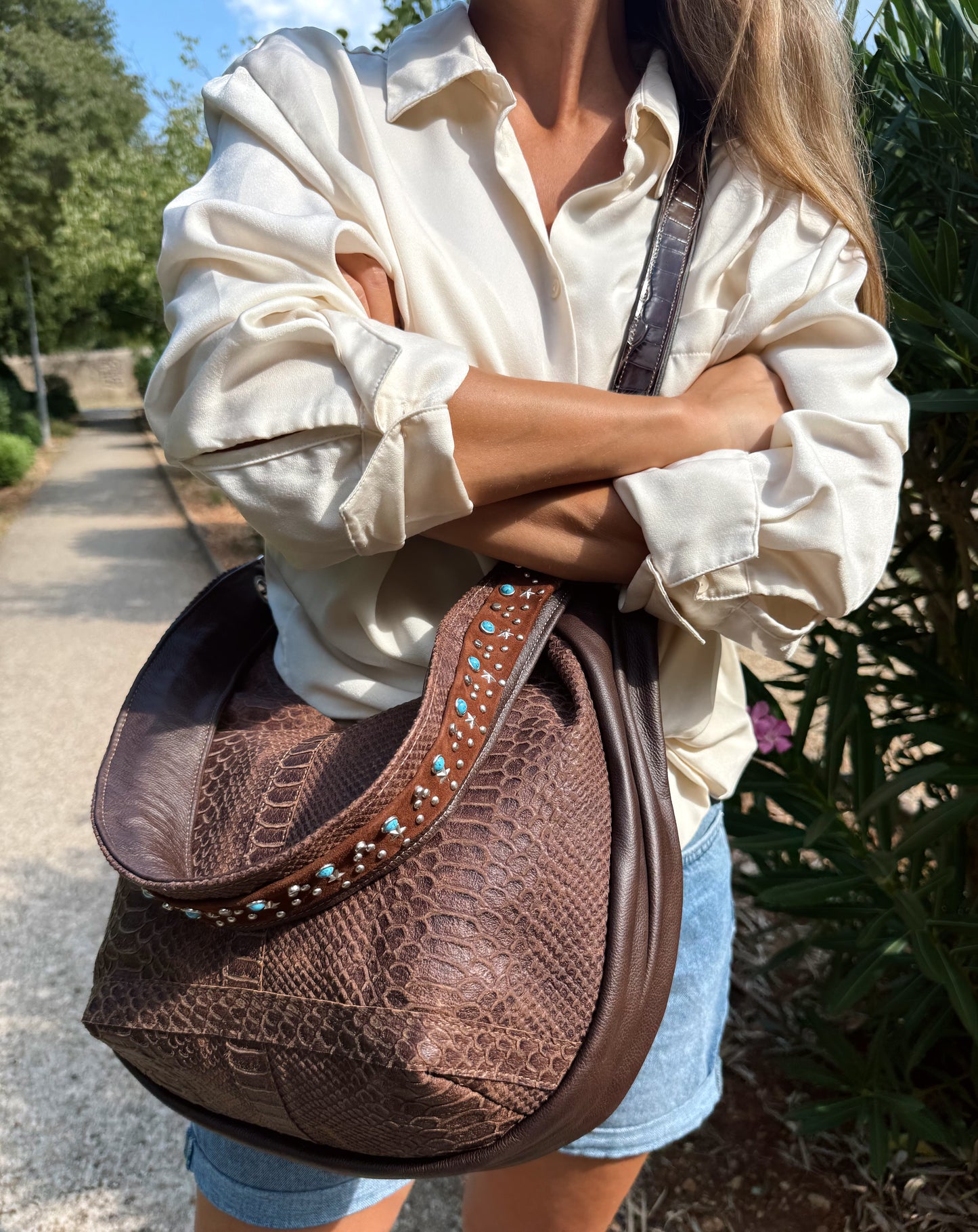 Hobo-Ledertasche Medium „Boho Arizona“