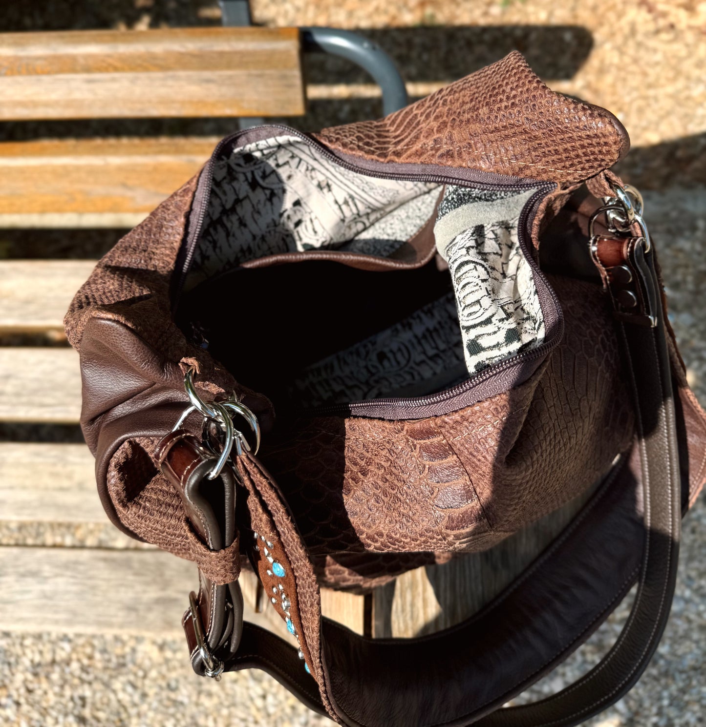 Hobo-Ledertasche Medium „Boho Arizona“