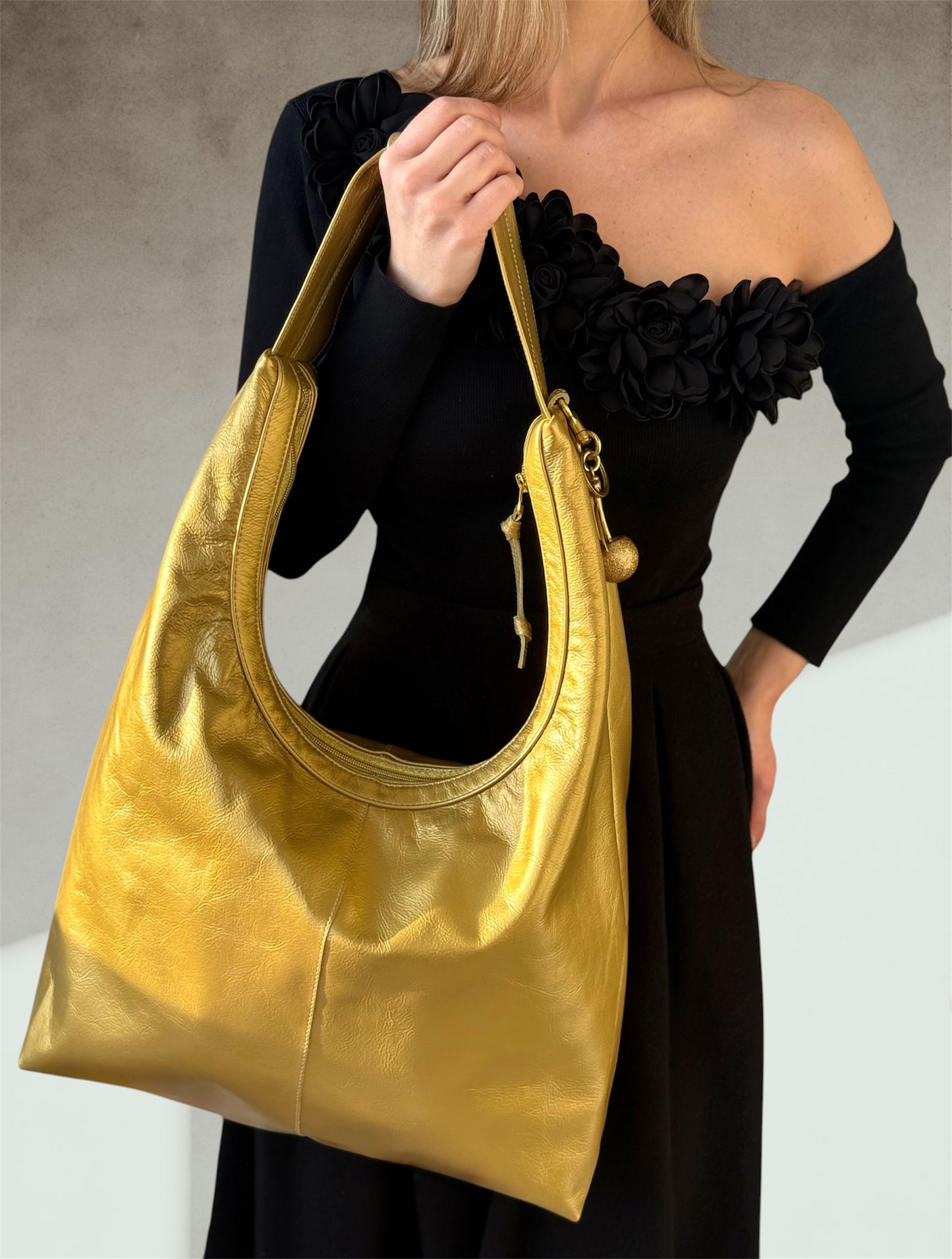 Hobo-Tasche (Liquid Gold)