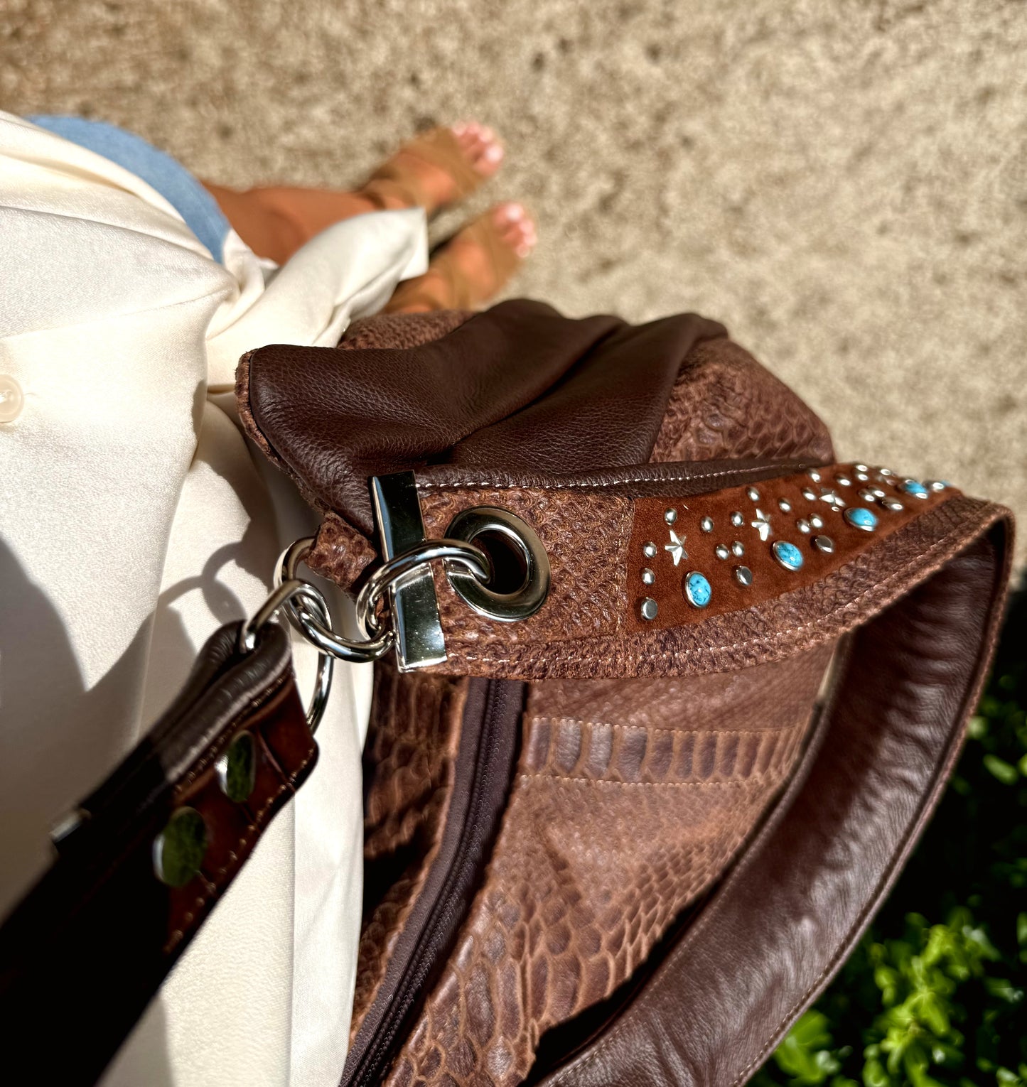Hobo-Ledertasche Medium „Boho Arizona“