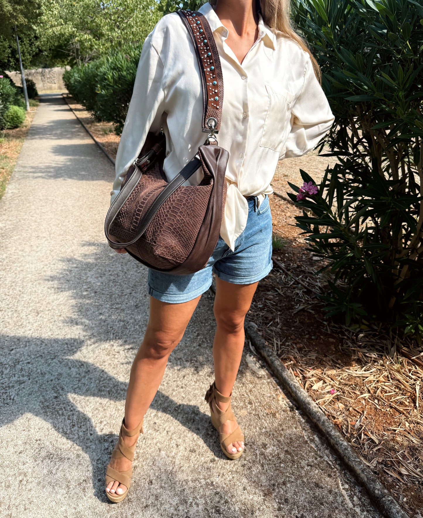 Hobo-Ledertasche Medium „Boho Arizona“