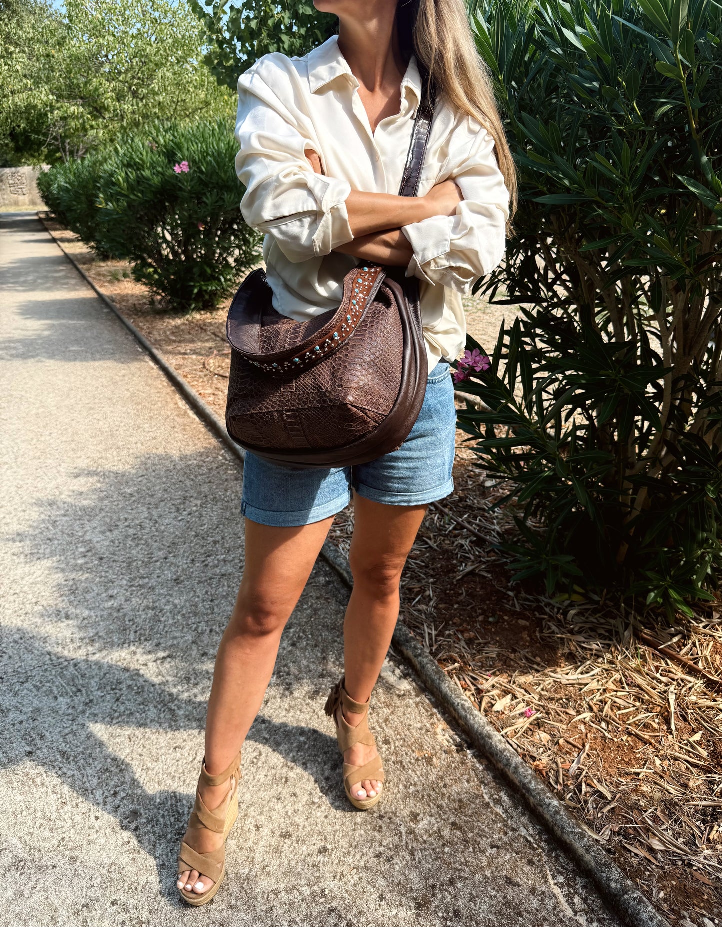 Hobo-Ledertasche Medium „Boho Arizona“