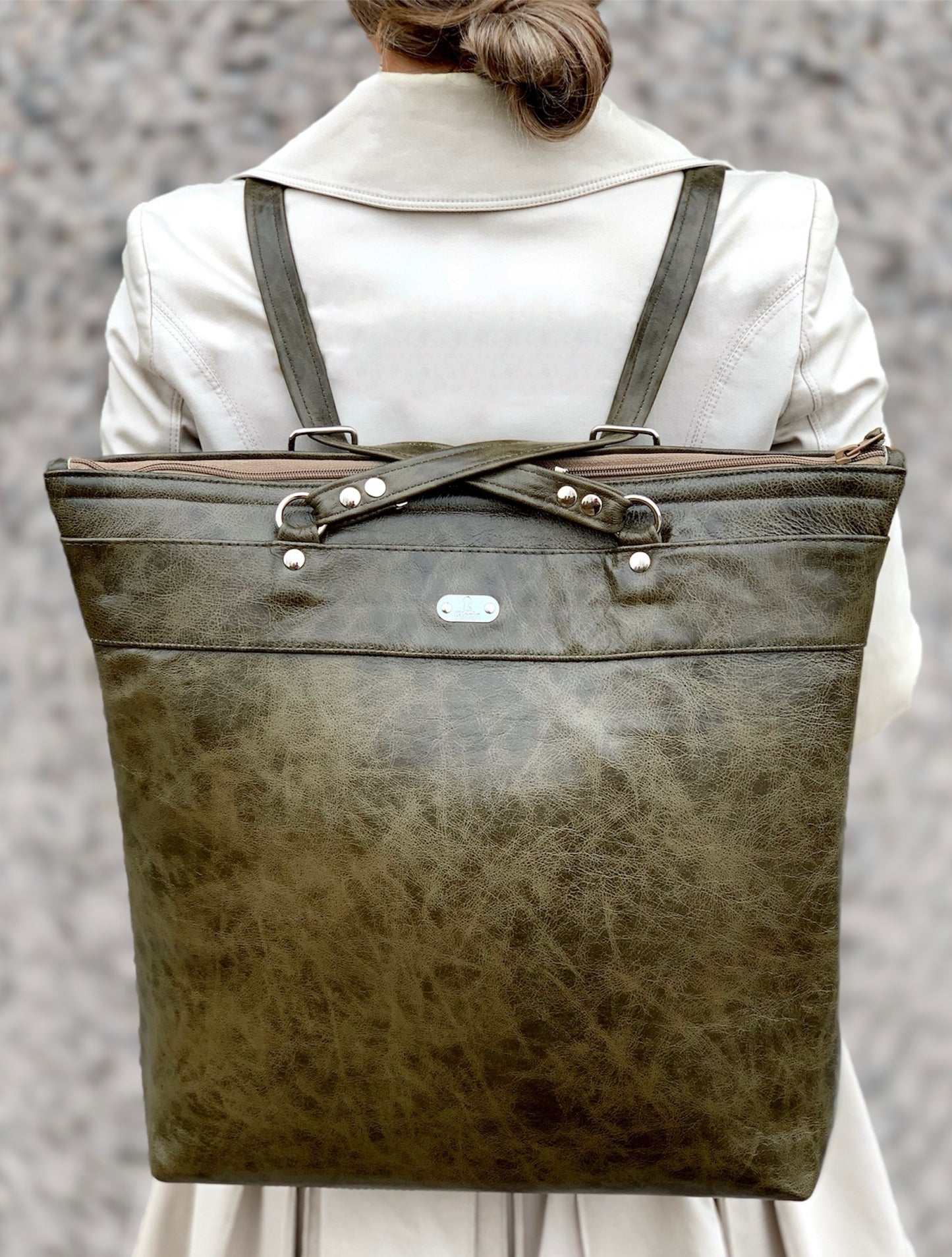 Tote Backpack (Olive)